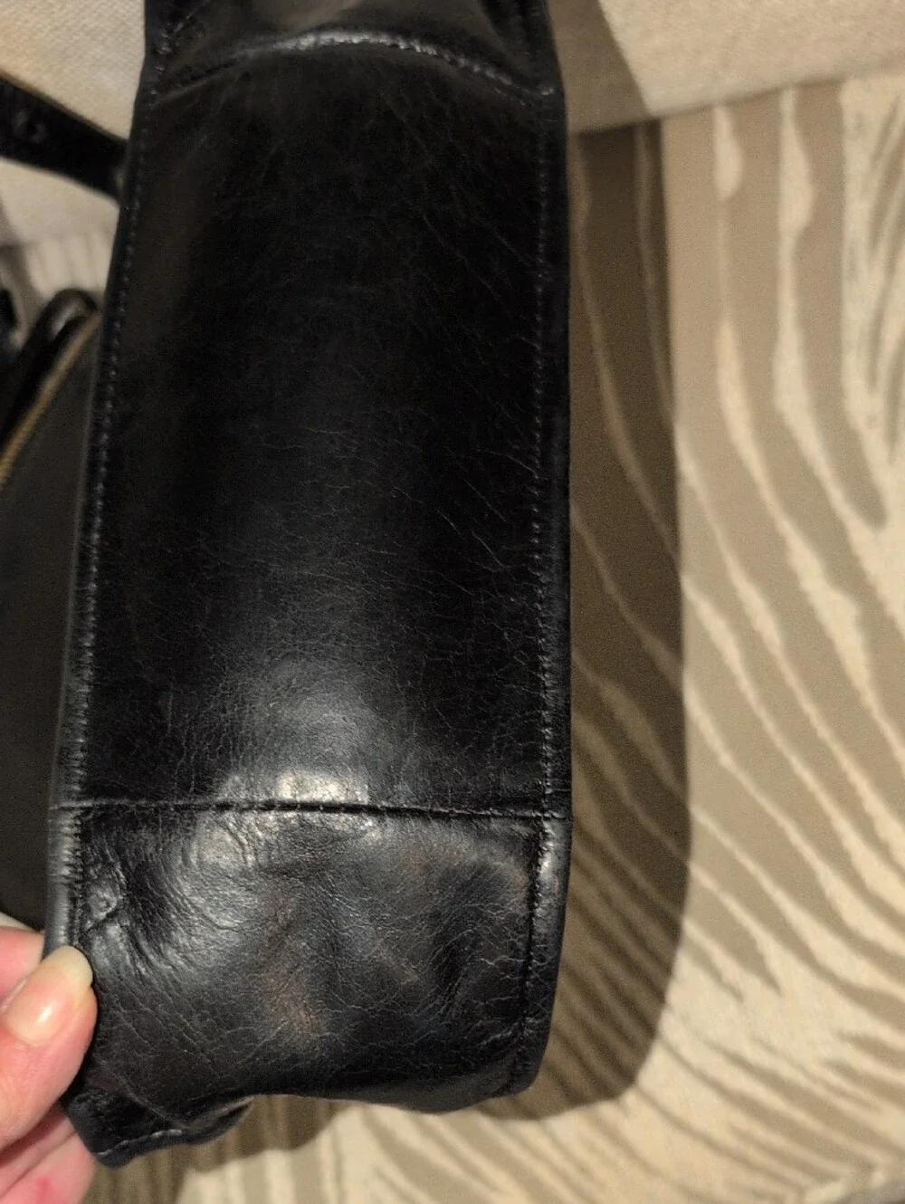 HOBO Karder Black Leather Crossbody Shoulder Bag - Retired